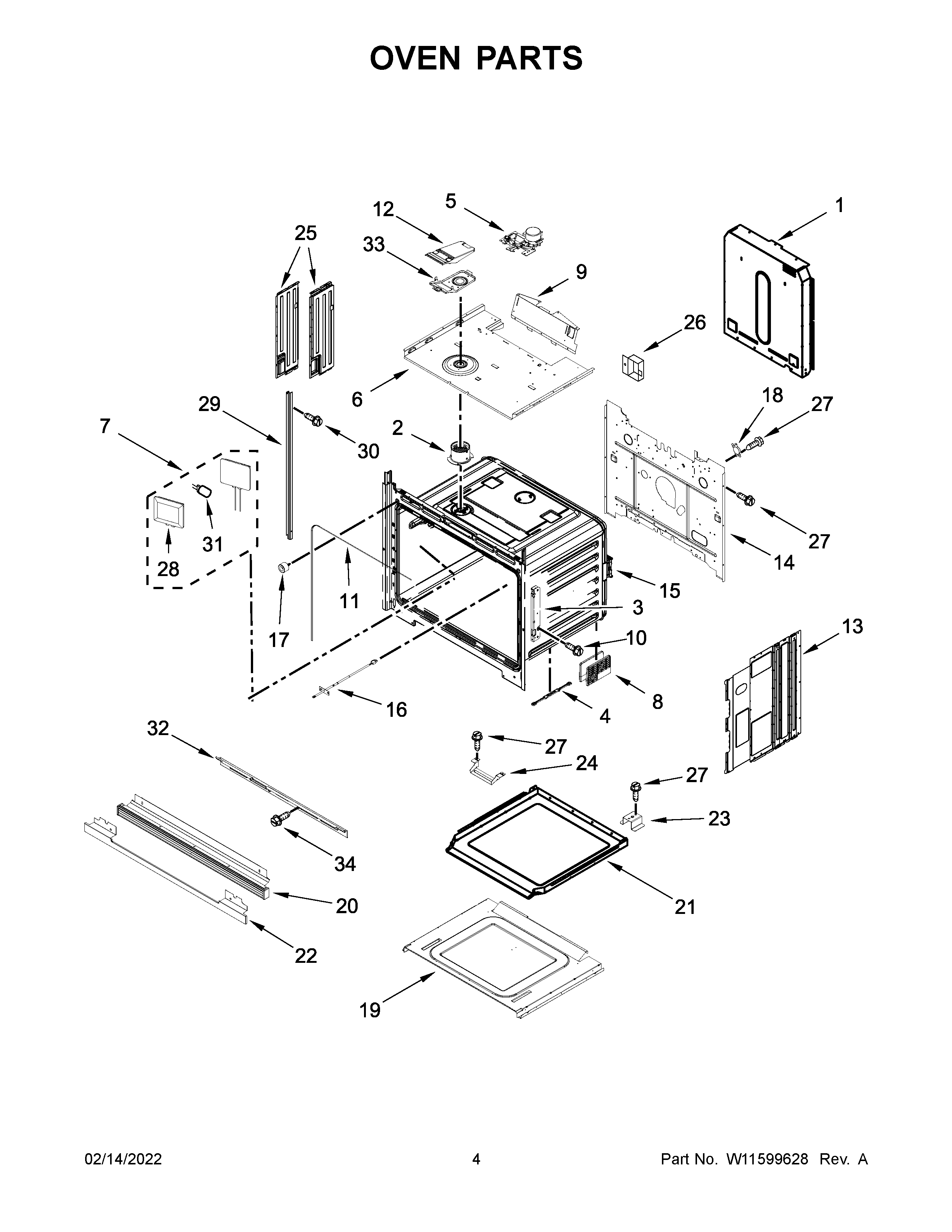 Jenn-Air JJW2430LL00 oven parts diagram