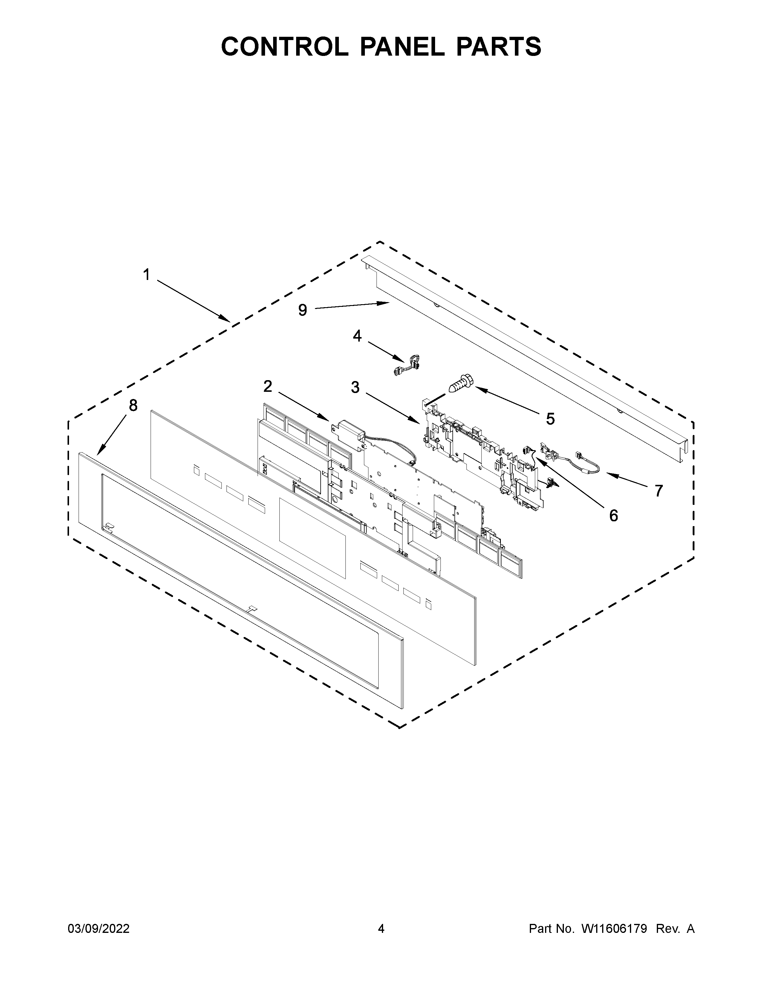 Jenn-Air JMC2430LL00 control panel parts diagram