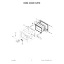 KitchenAid KOSE500EBS20 oven door parts diagram
