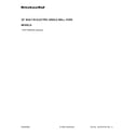 KitchenAid KOST100ESS20 cover sheet diagram
