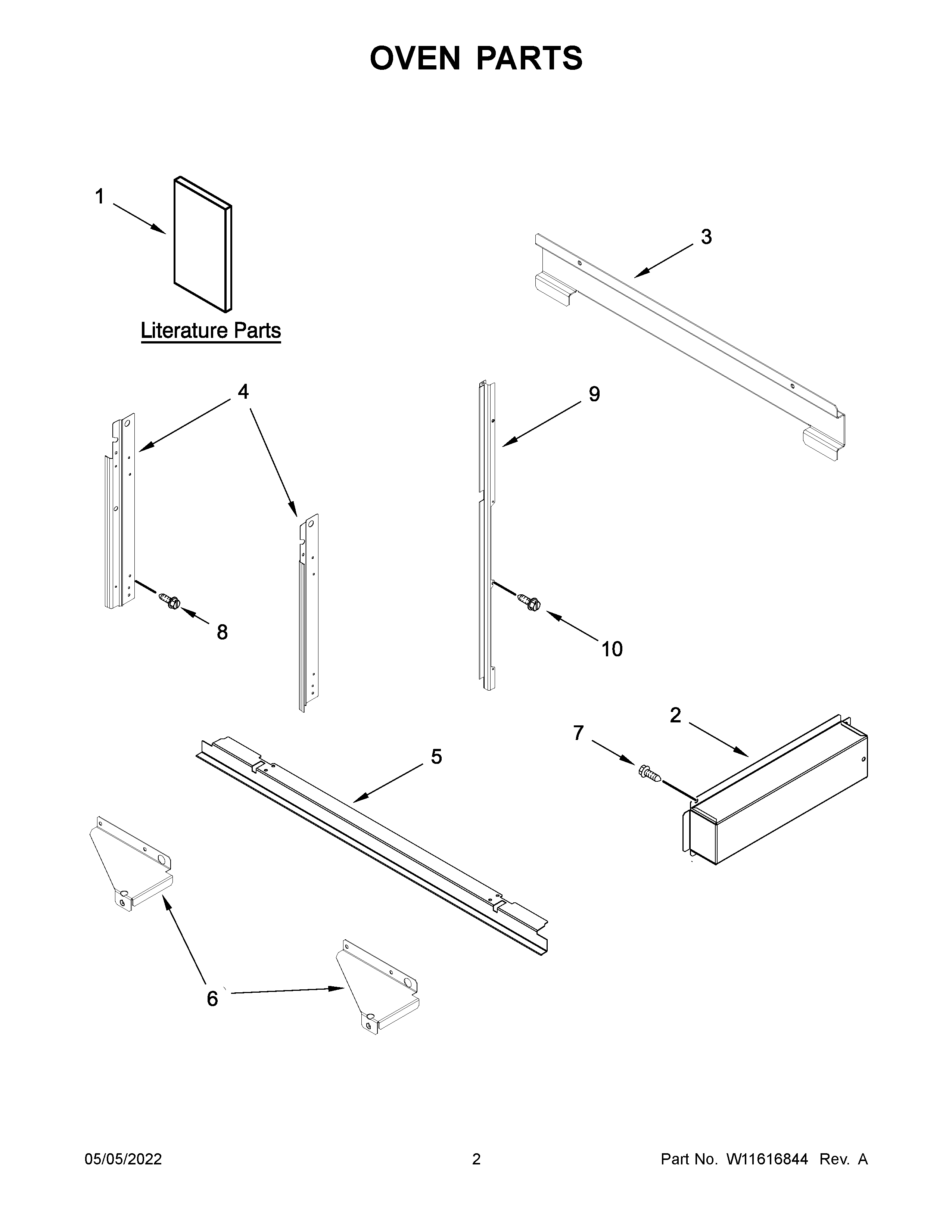 KitchenAid KMBP107ESS20 oven parts diagram