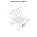 KitchenAid KDTM404KPS1 upper rack and track parts diagram