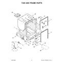 Maytag MDB8959SKZ1 tub and frame parts diagram