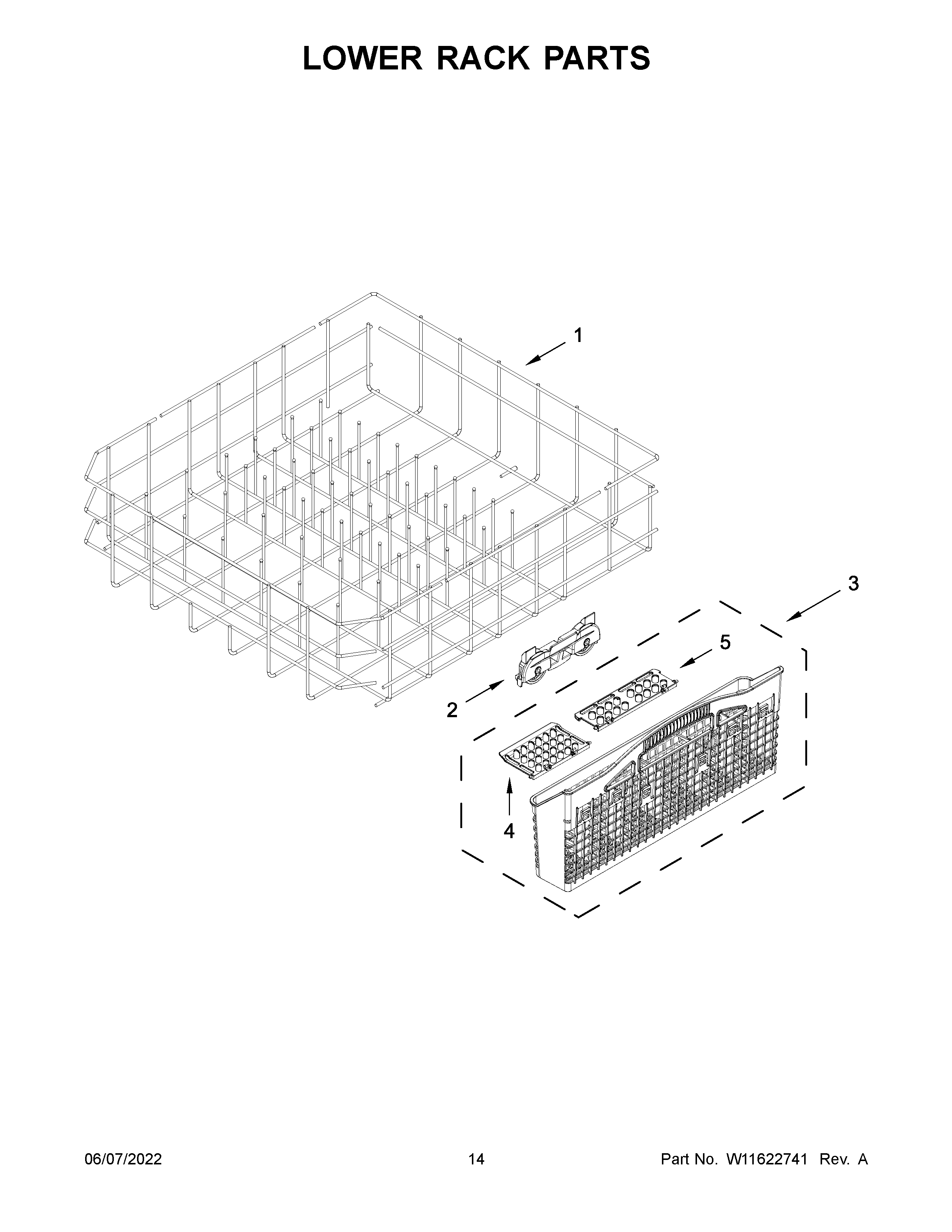 Maytag MDB8959SKZ1 lower rack parts diagram