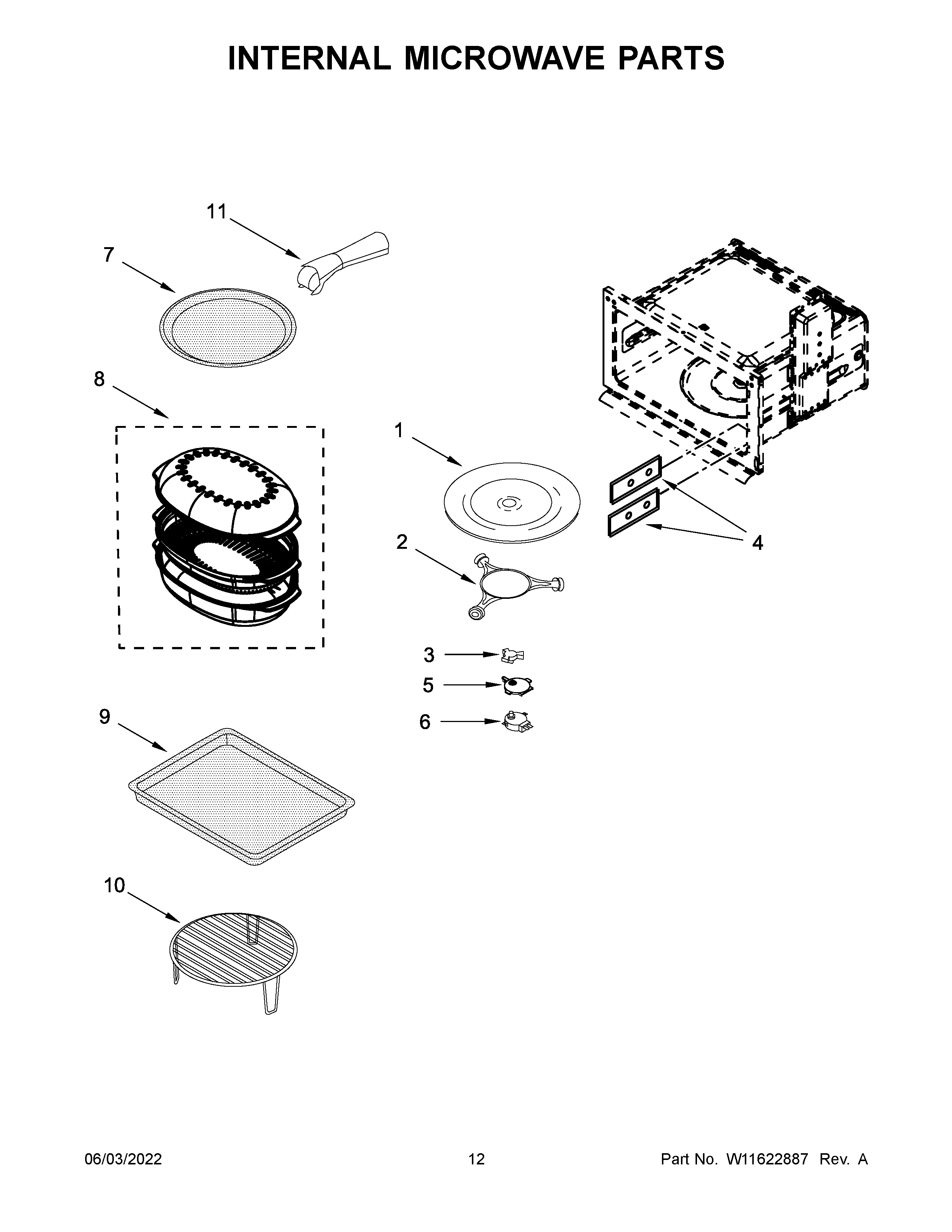 Maytag MMW9730FZ20 internal microwave parts diagram