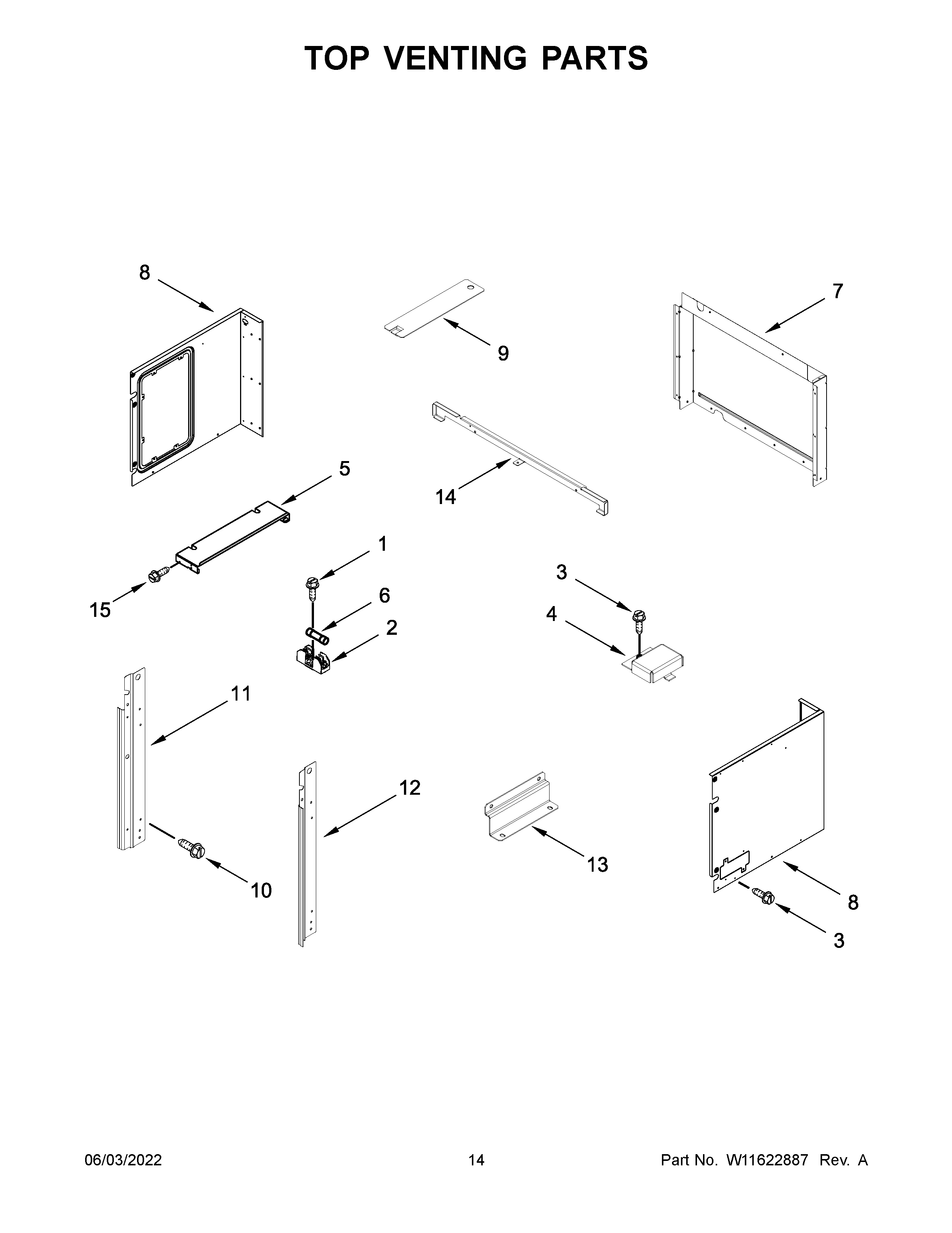 Maytag MMW9730FZ20 top venting parts diagram