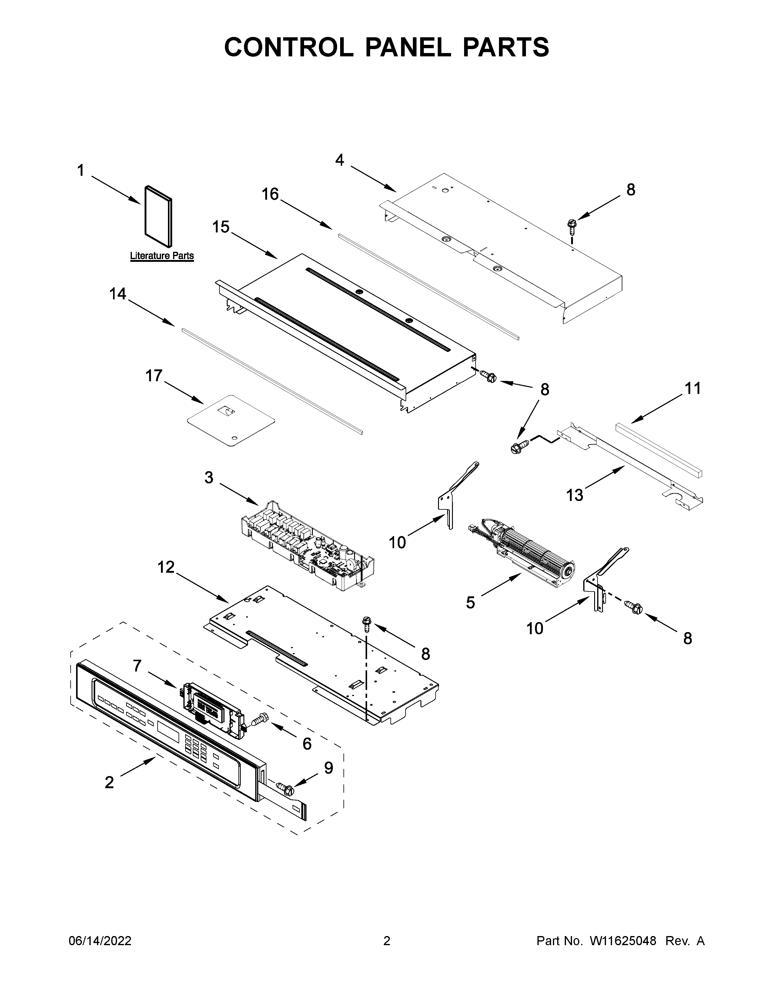Maytag MEW9527FZ20 control panel parts diagram