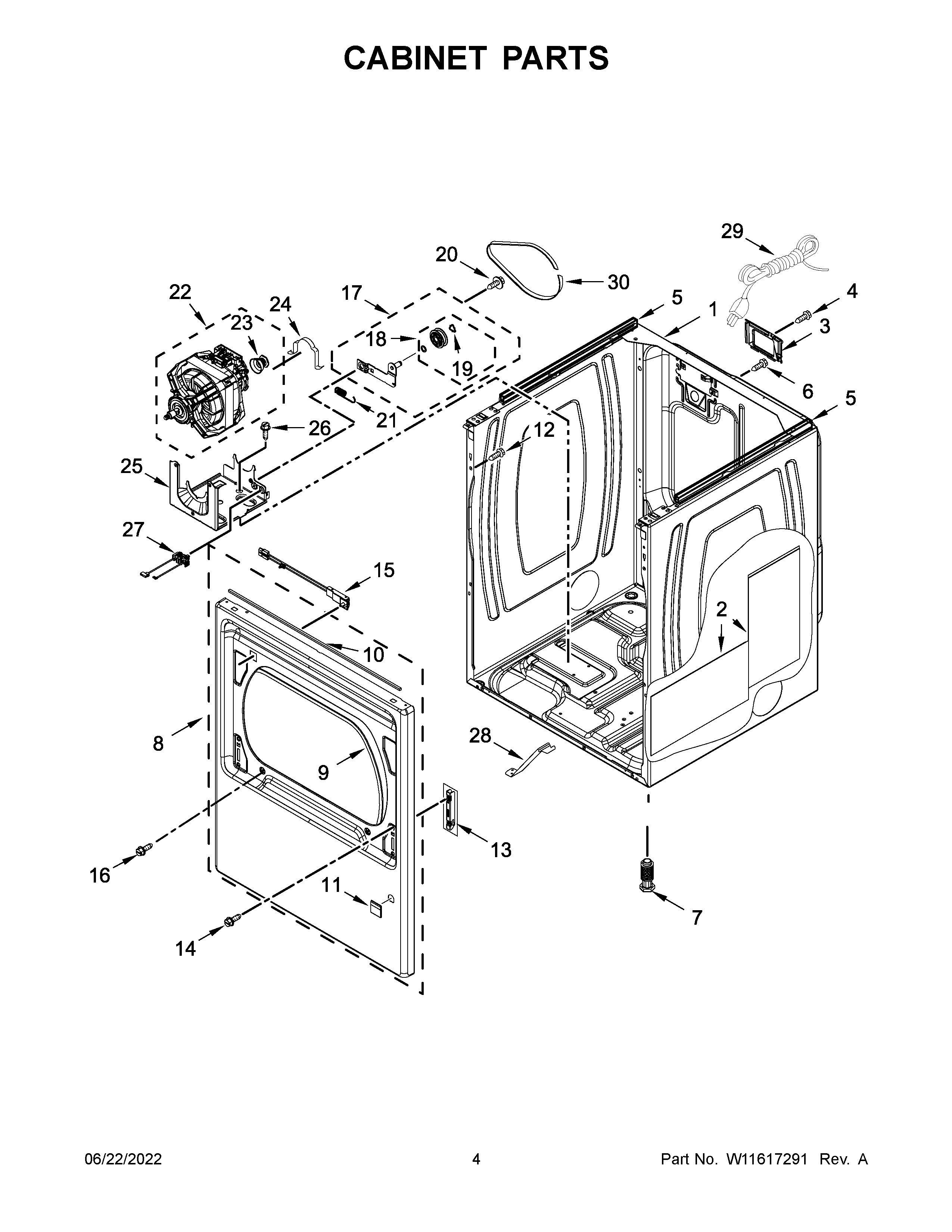 Maytag MGD6230HC2 cabinet parts diagram