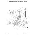 KitchenAid KDTM804KPS1 pump, washarm and motor parts diagram