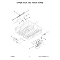 KitchenAid KDTM804KPS1 upper rack and track parts diagram