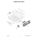 KitchenAid KDTM804KPS1 lower rack parts diagram