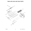 KitchenAid KDTM804KPS1 third level rack and track parts diagram