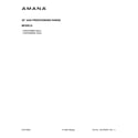 Amana AGR6303MMB0 cover sheet diagram