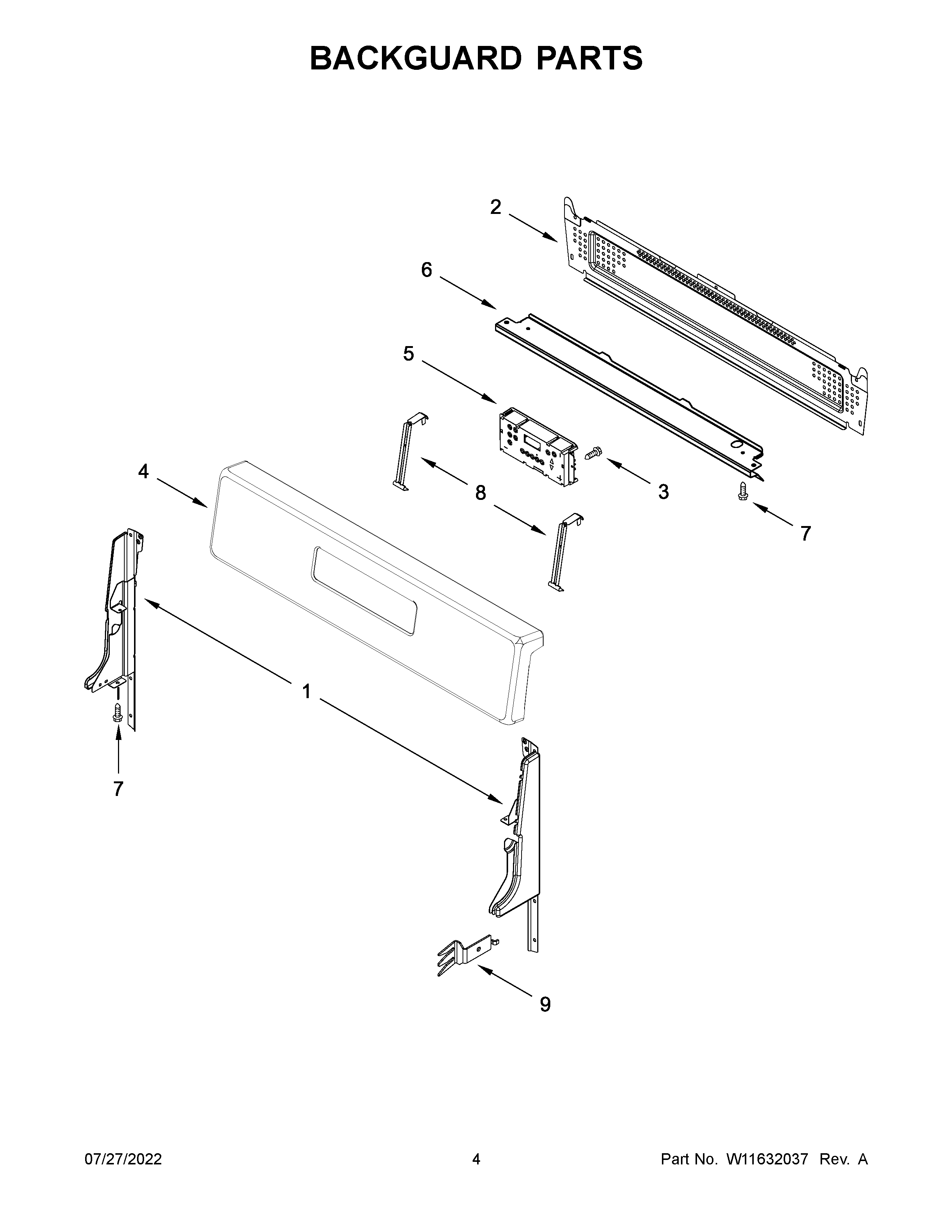 Amana AGR6303MMB0 backguard parts diagram