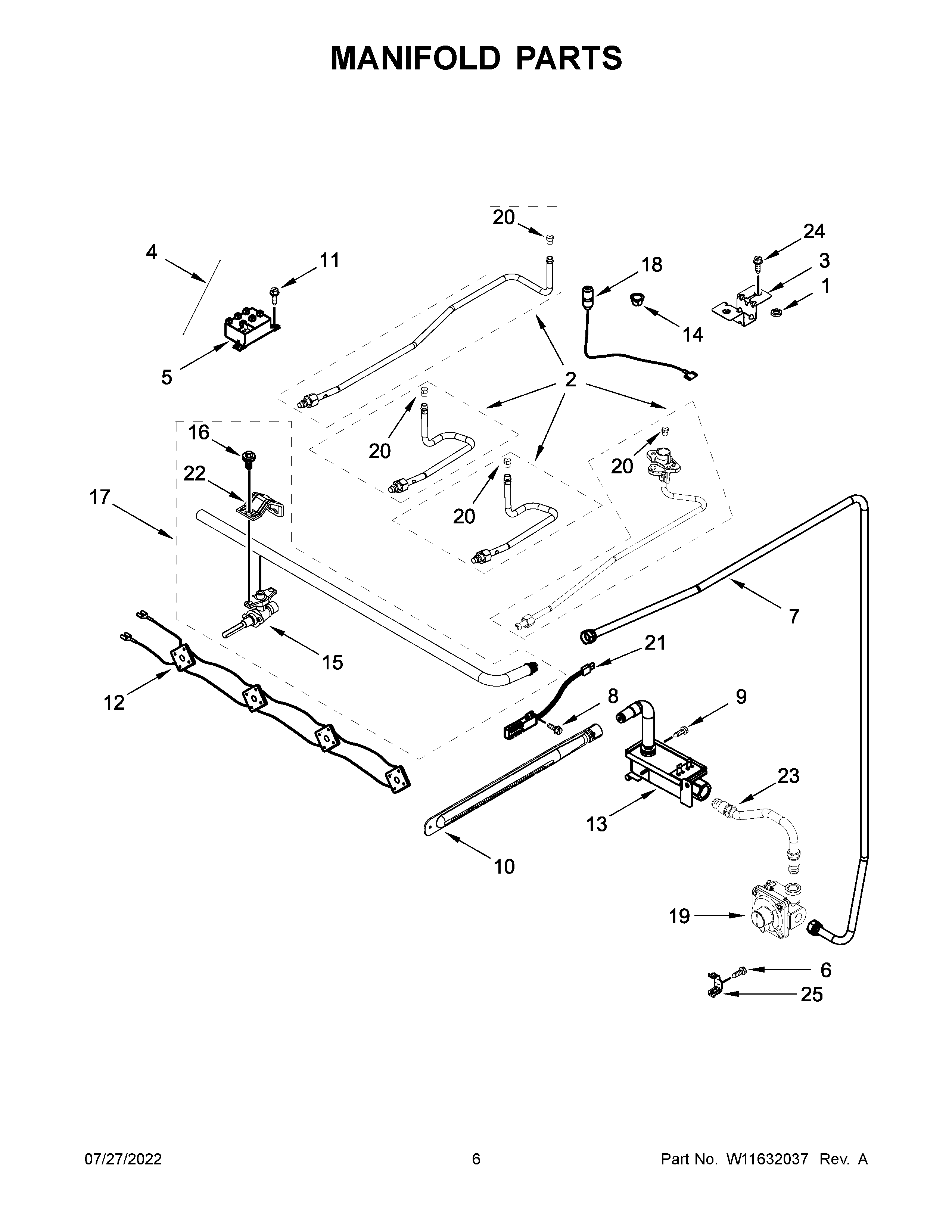 Amana AGR6303MMB0 manifold parts diagram