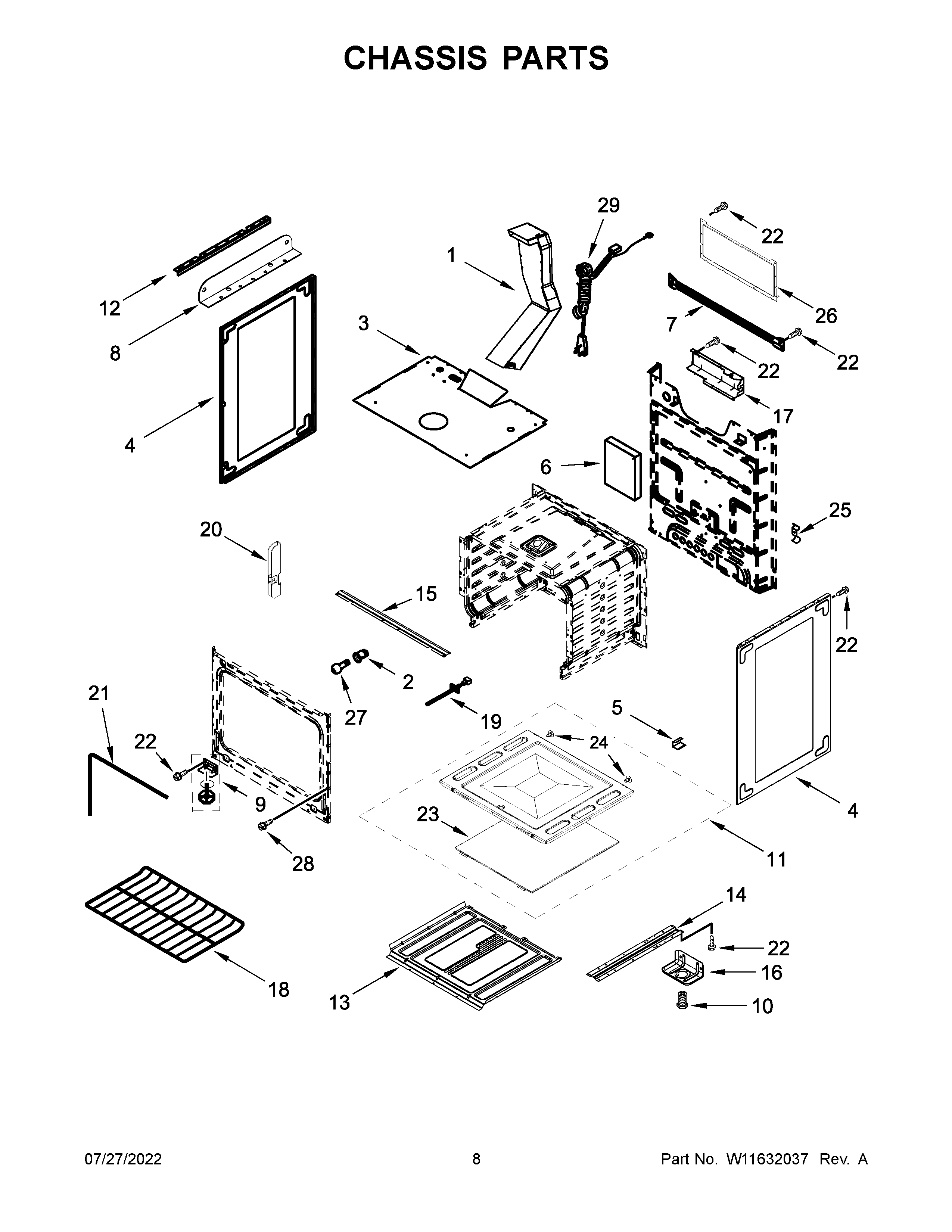 Amana AGR6303MMB0 chassis parts diagram
