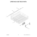 Whirlpool WDP540HAMW0 upper rack and track parts diagram