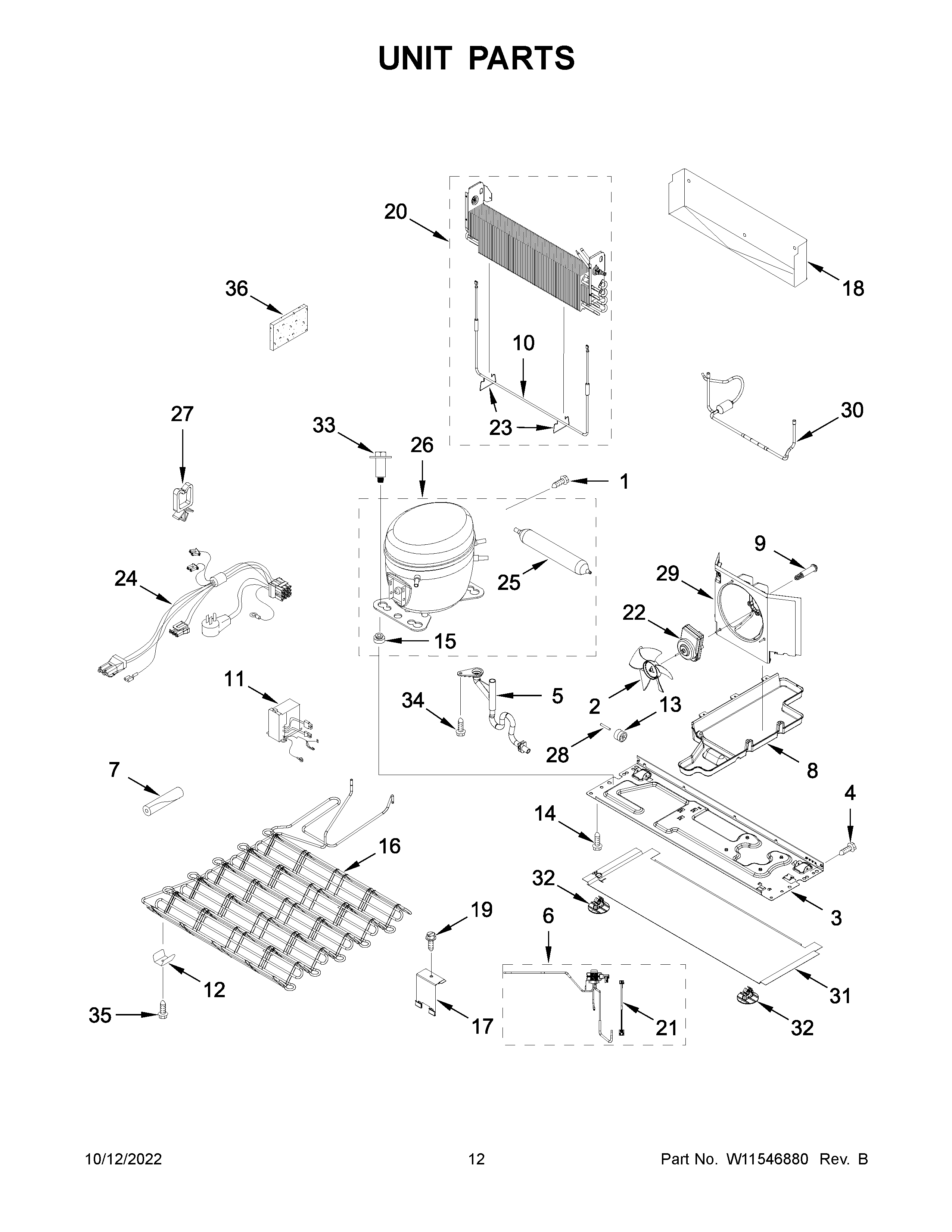 KitchenAid KRMF706ESS05 unit parts diagram