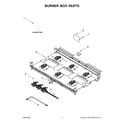 KitchenAid KFGC506JMH05 burner box parts diagram