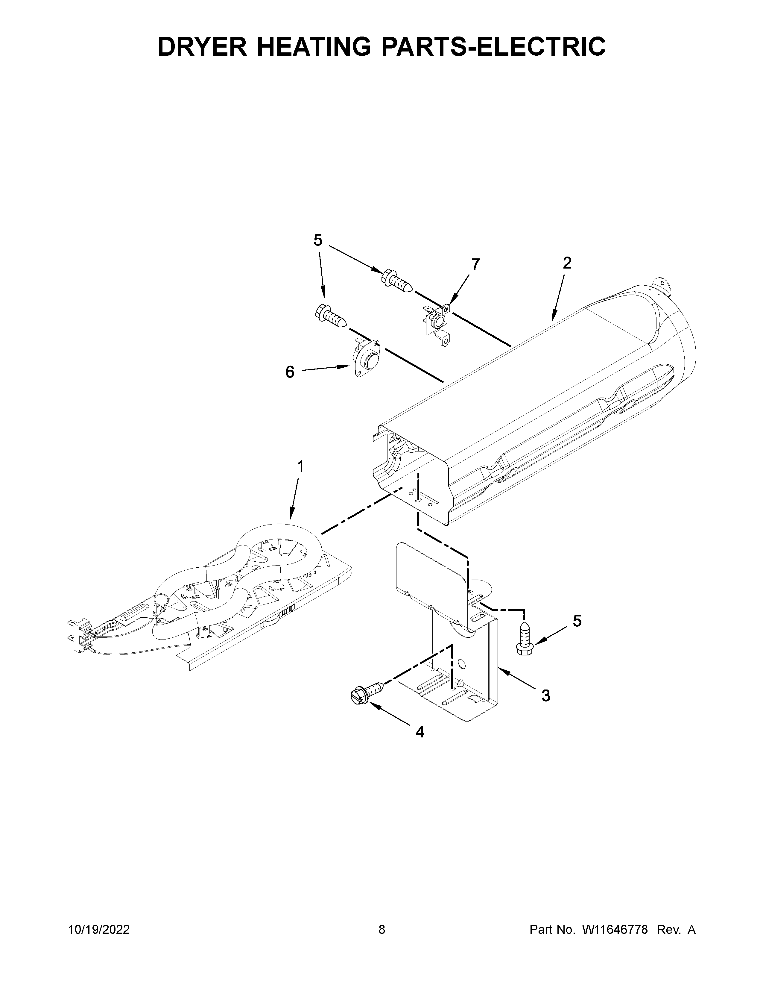 Maytag YMED6230HC3 dryer heating parts-electric diagram