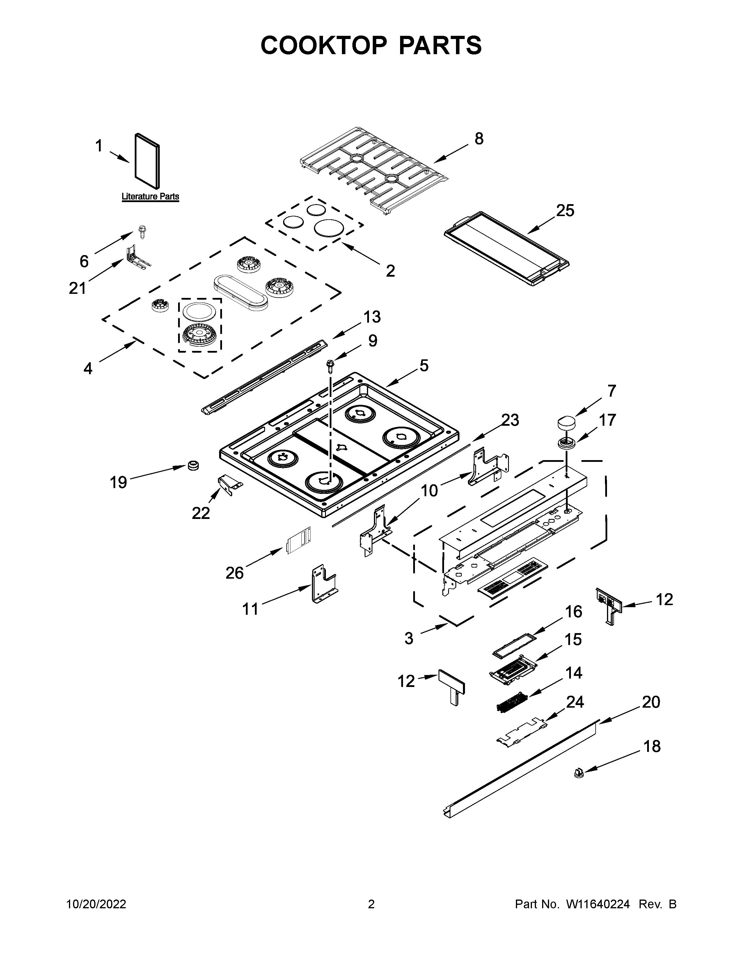 Jenn-Air JDS1450ML0 cooktop parts diagram
