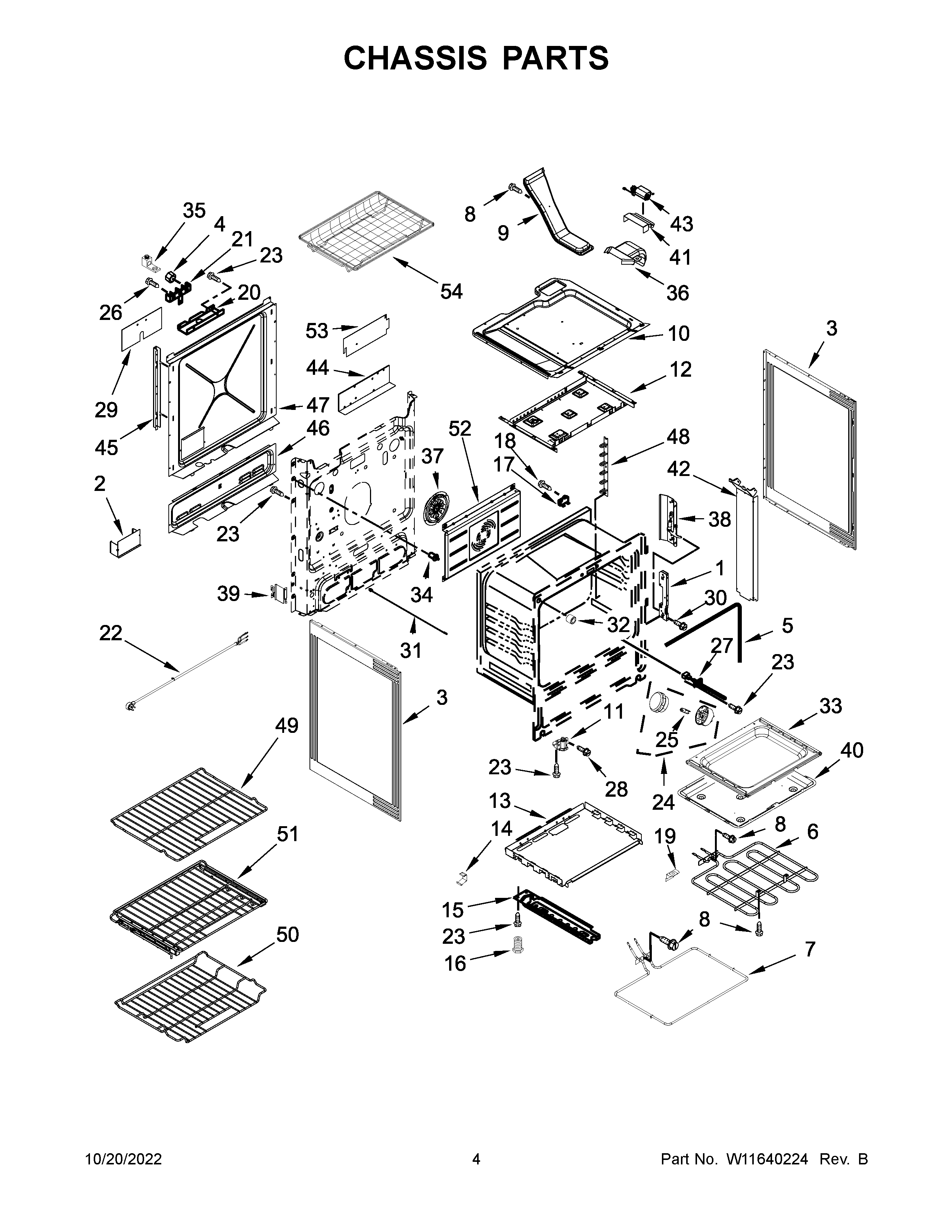 Jenn-Air JDS1450ML0 chassis parts diagram