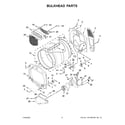 Maytag MED6230RHW1 bulkhead parts diagram
