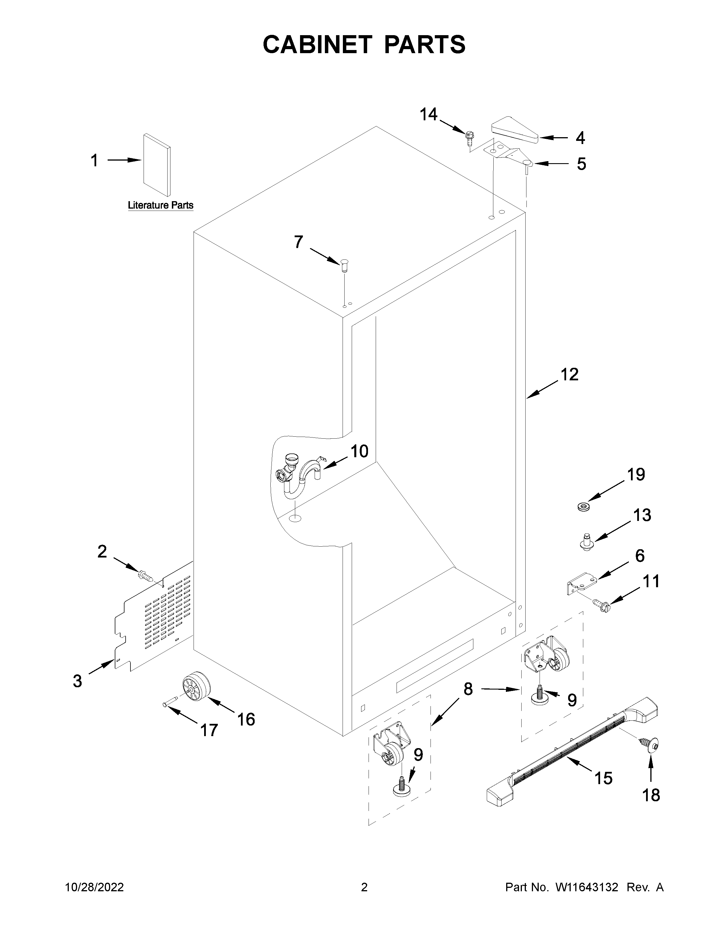 Maytag MZF34X20DW07 cabinet parts diagram