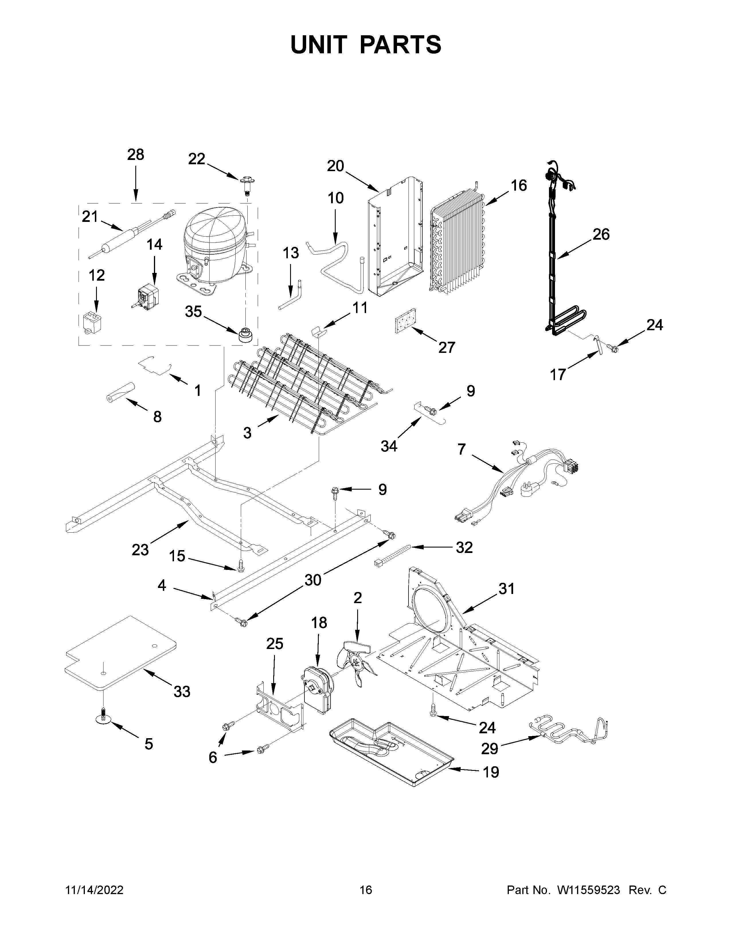 Whirlpool WRS312SNHM06 unit parts diagram