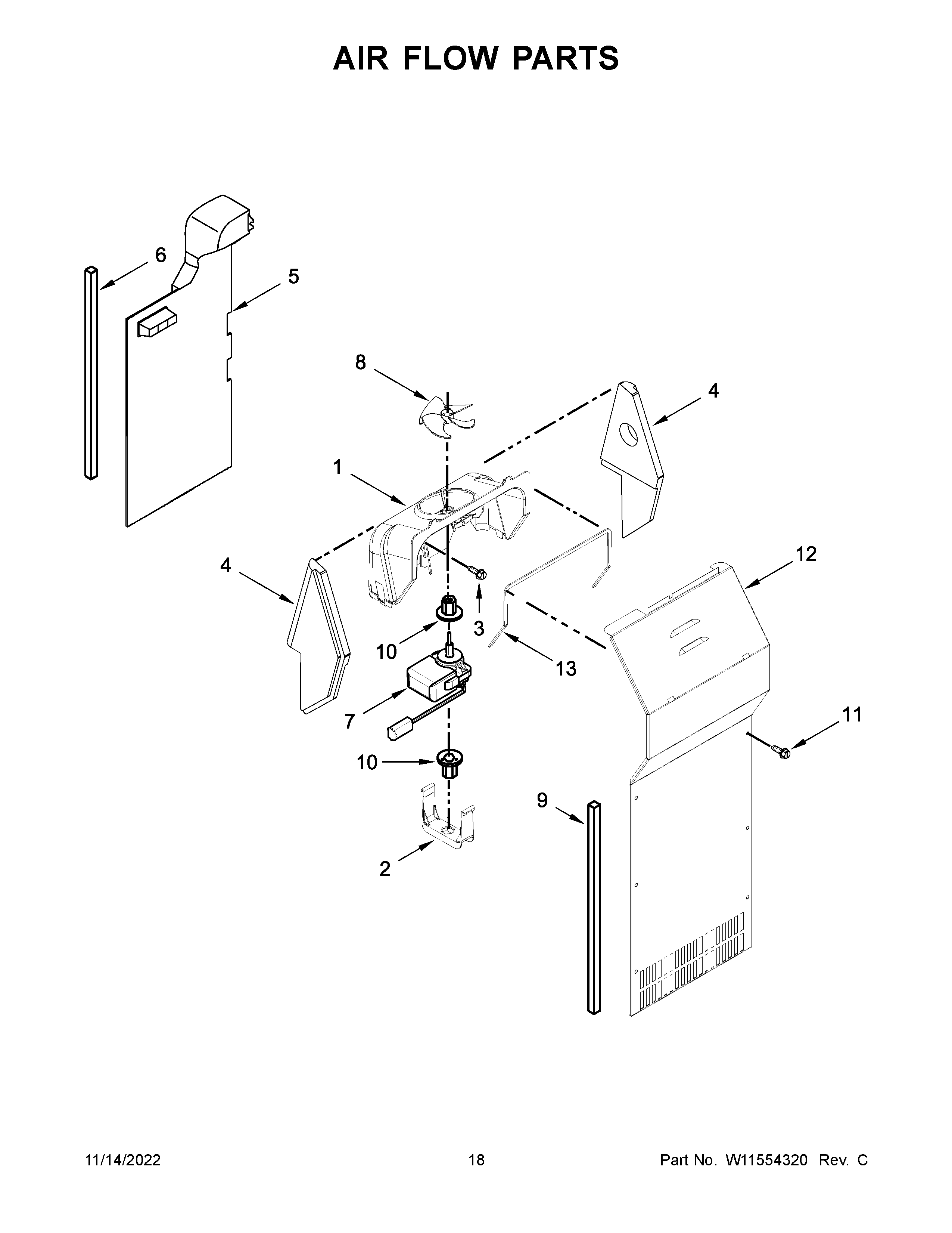 Amana ASI2575GRS08 air flow parts diagram
