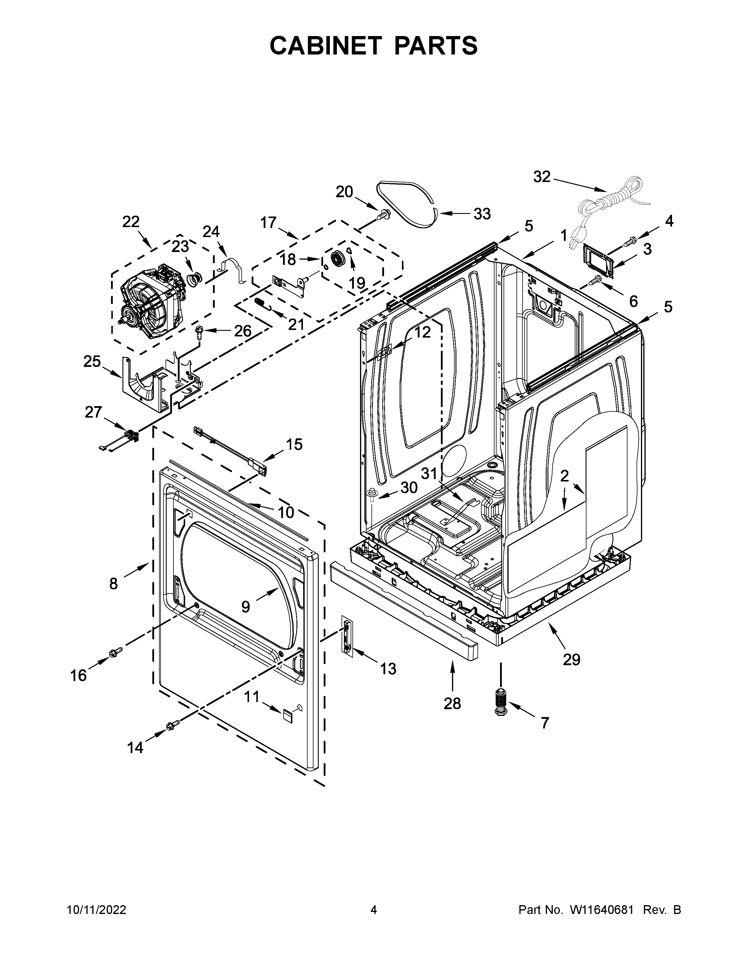 Maytag MGD7230HC3 cabinet parts diagram