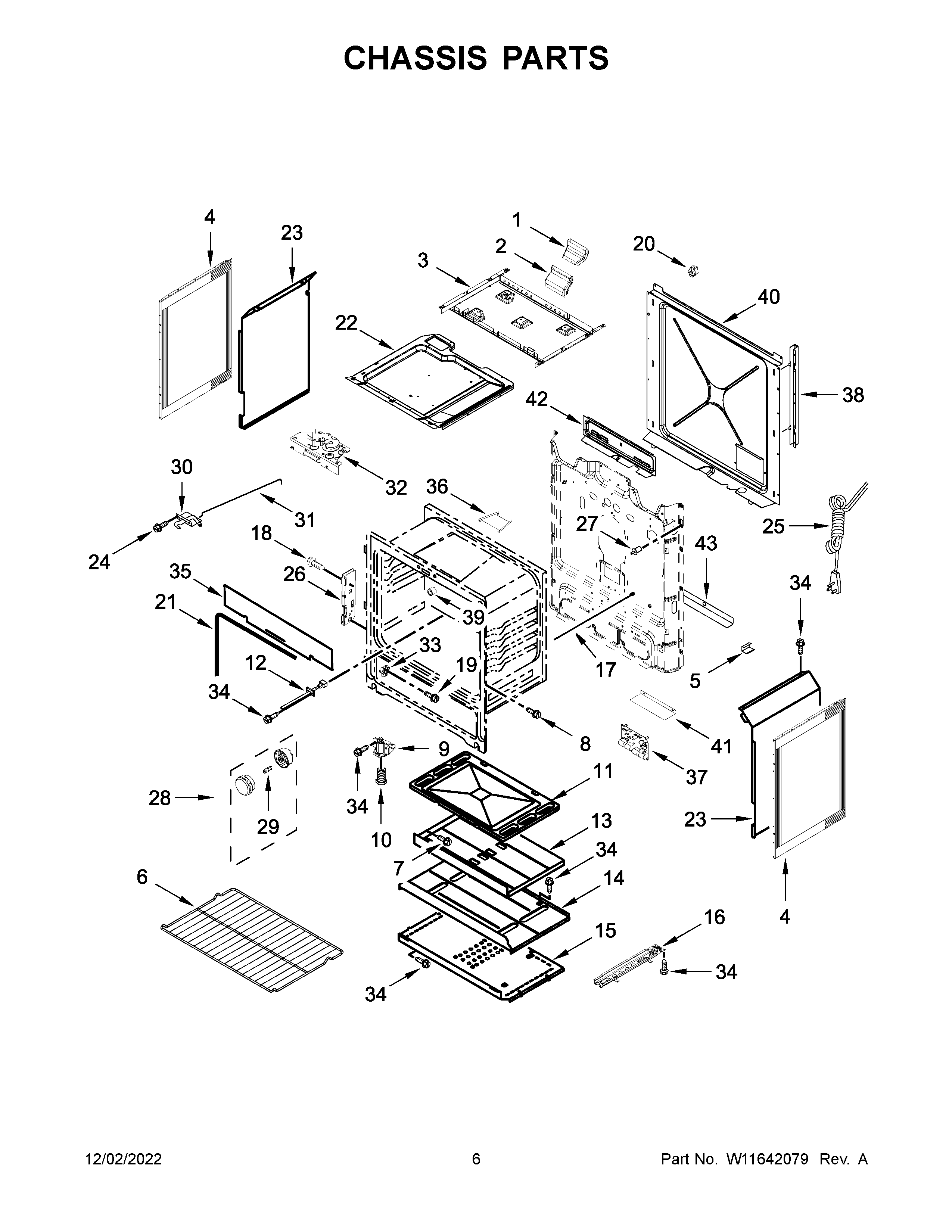 Whirlpool WEG515S0LS3 chassis parts diagram
