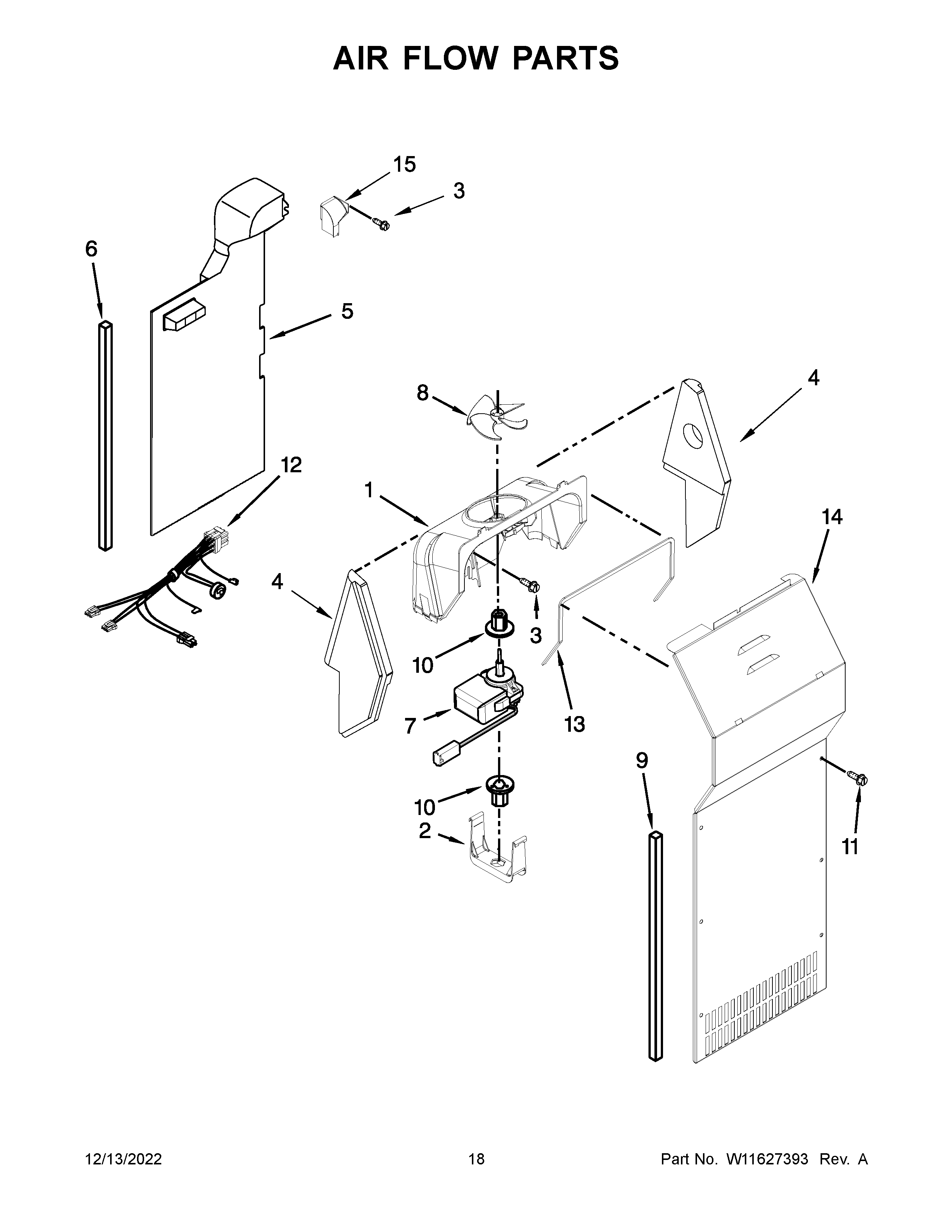 Amana ASI2575GRB09 air flow parts diagram