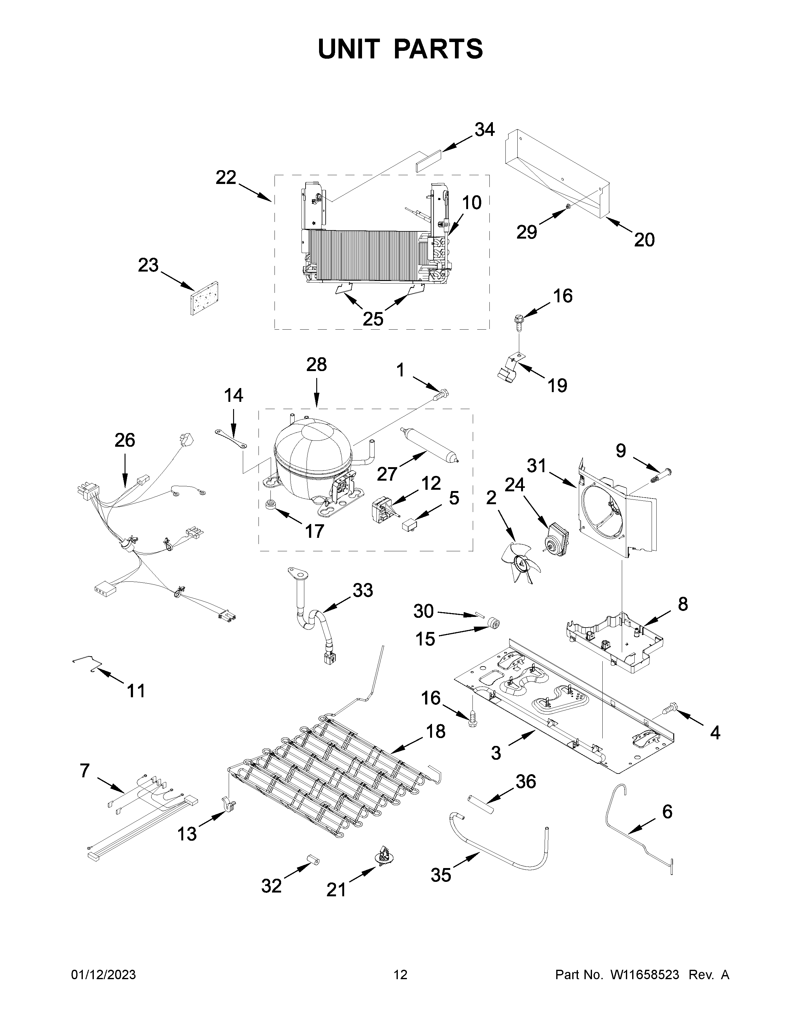 Whirlpool WRFF5333PB00 unit parts diagram