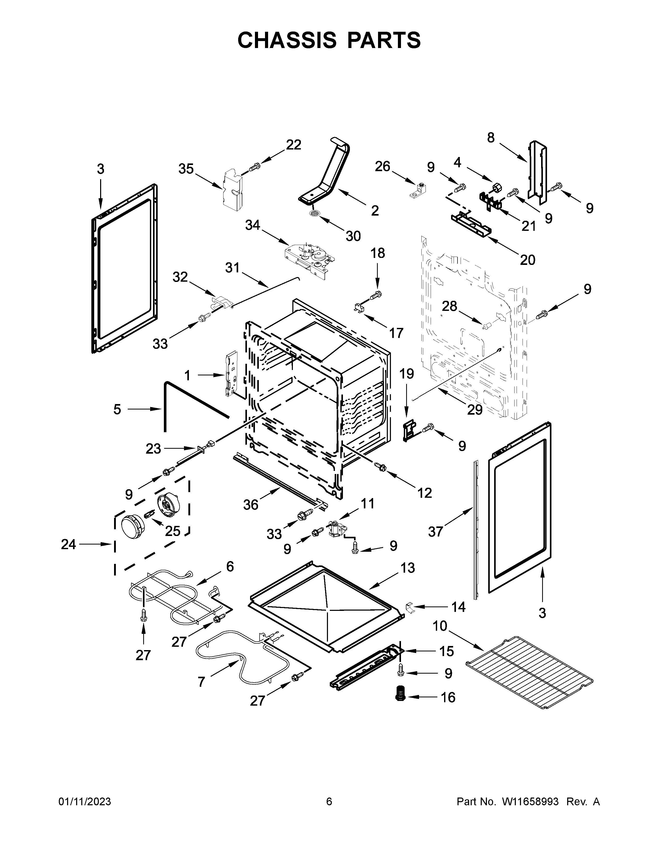 Amana AER6603SFB5 chassis parts diagram