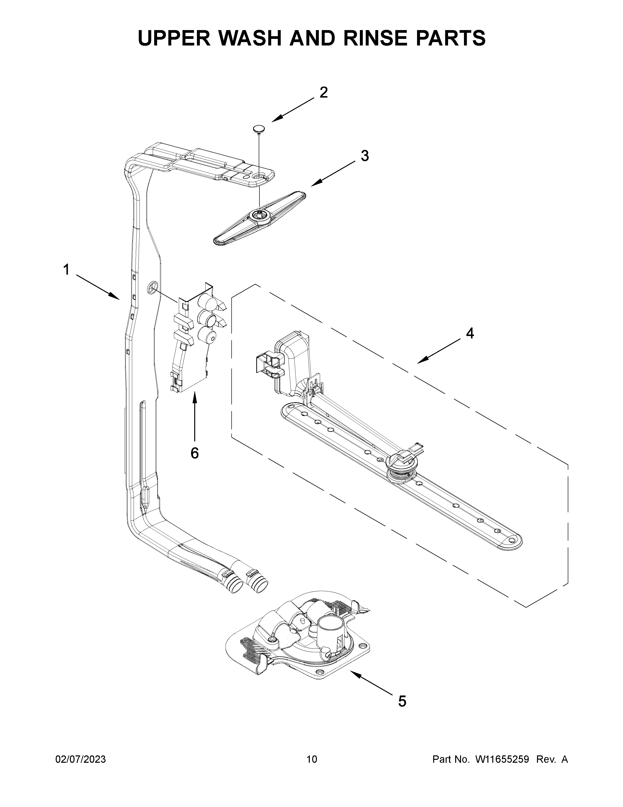 Maytag MDB4949SKB1 upper wash and rinse parts diagram
