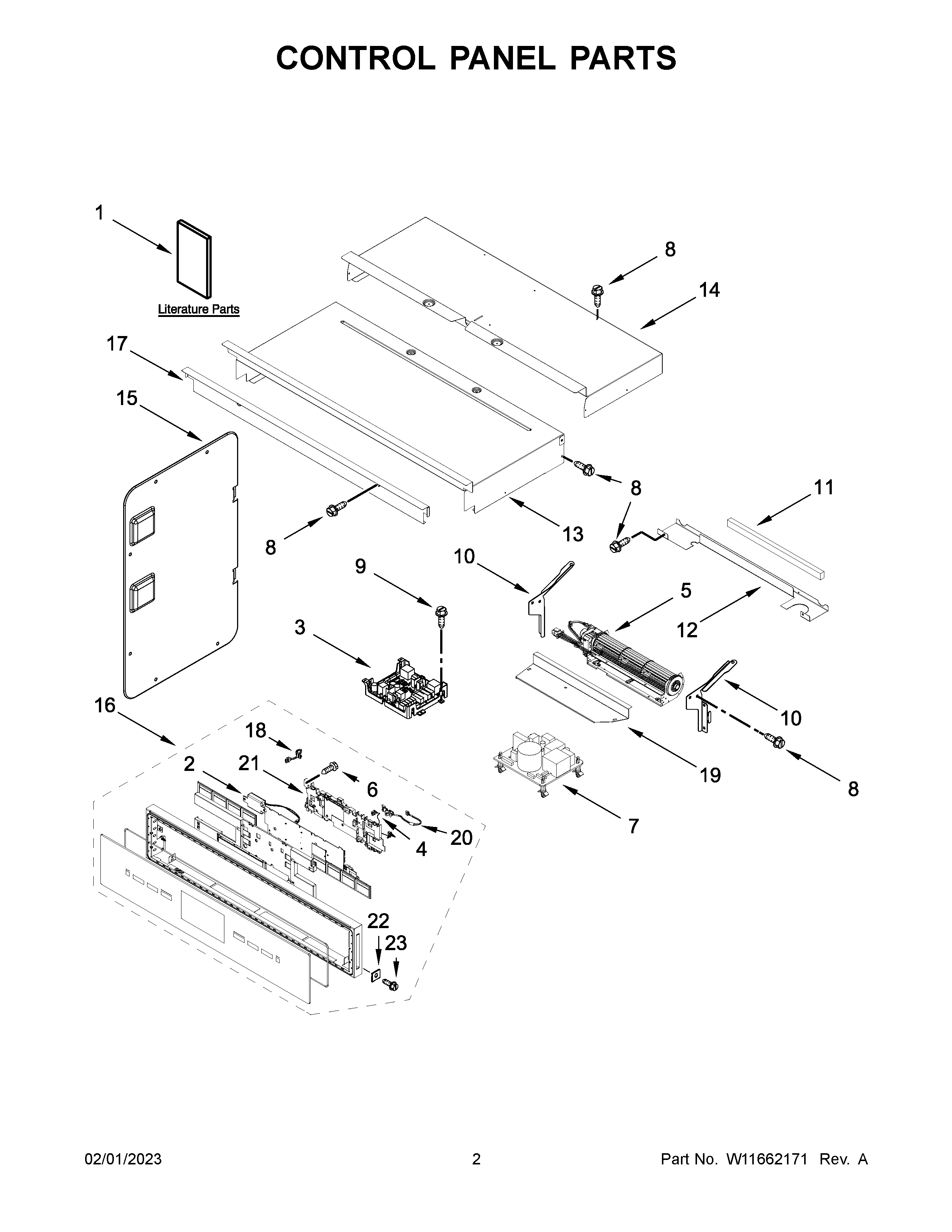 Jenn-Air JMW3430LM02 control panel parts diagram