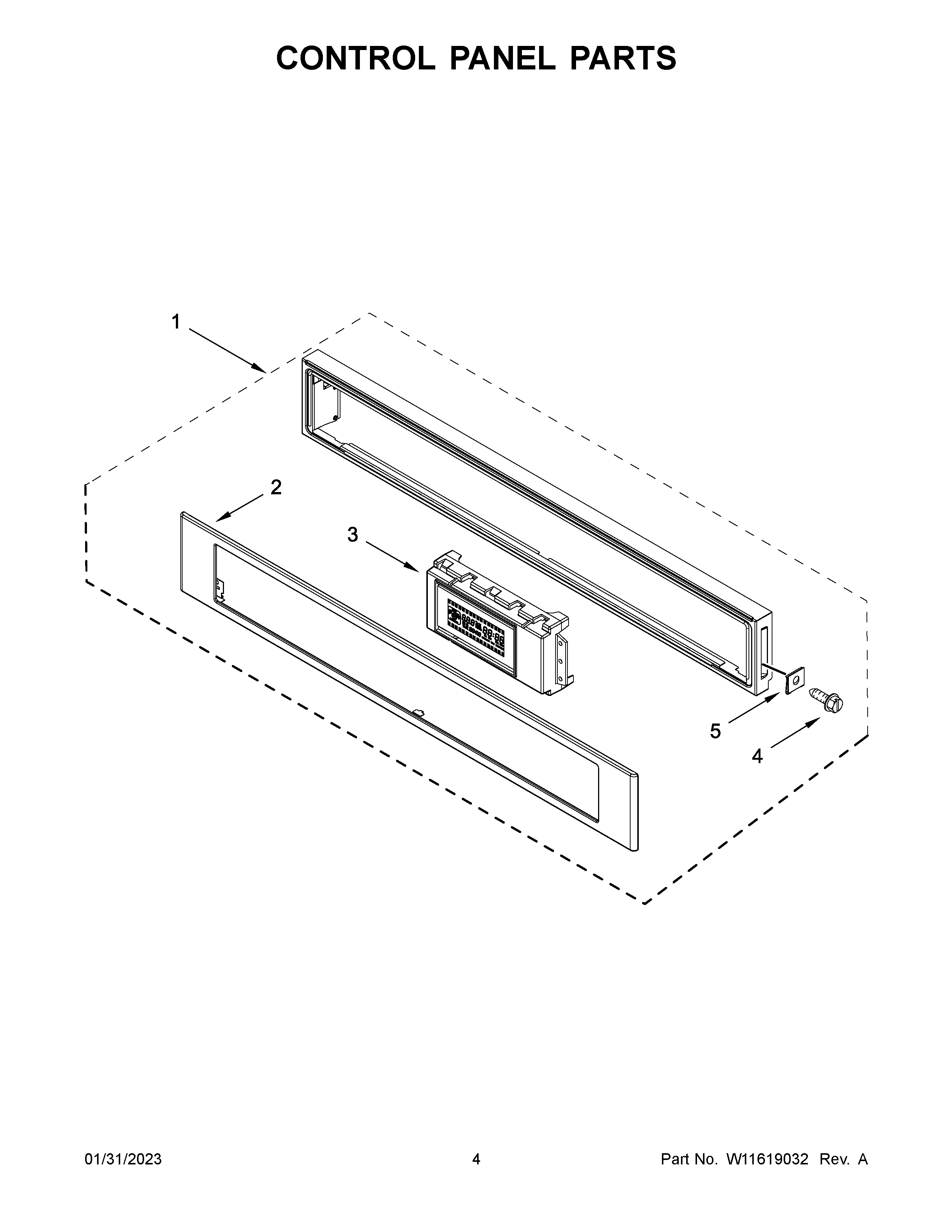 KitchenAid KMBP107ESS20 control panel parts diagram