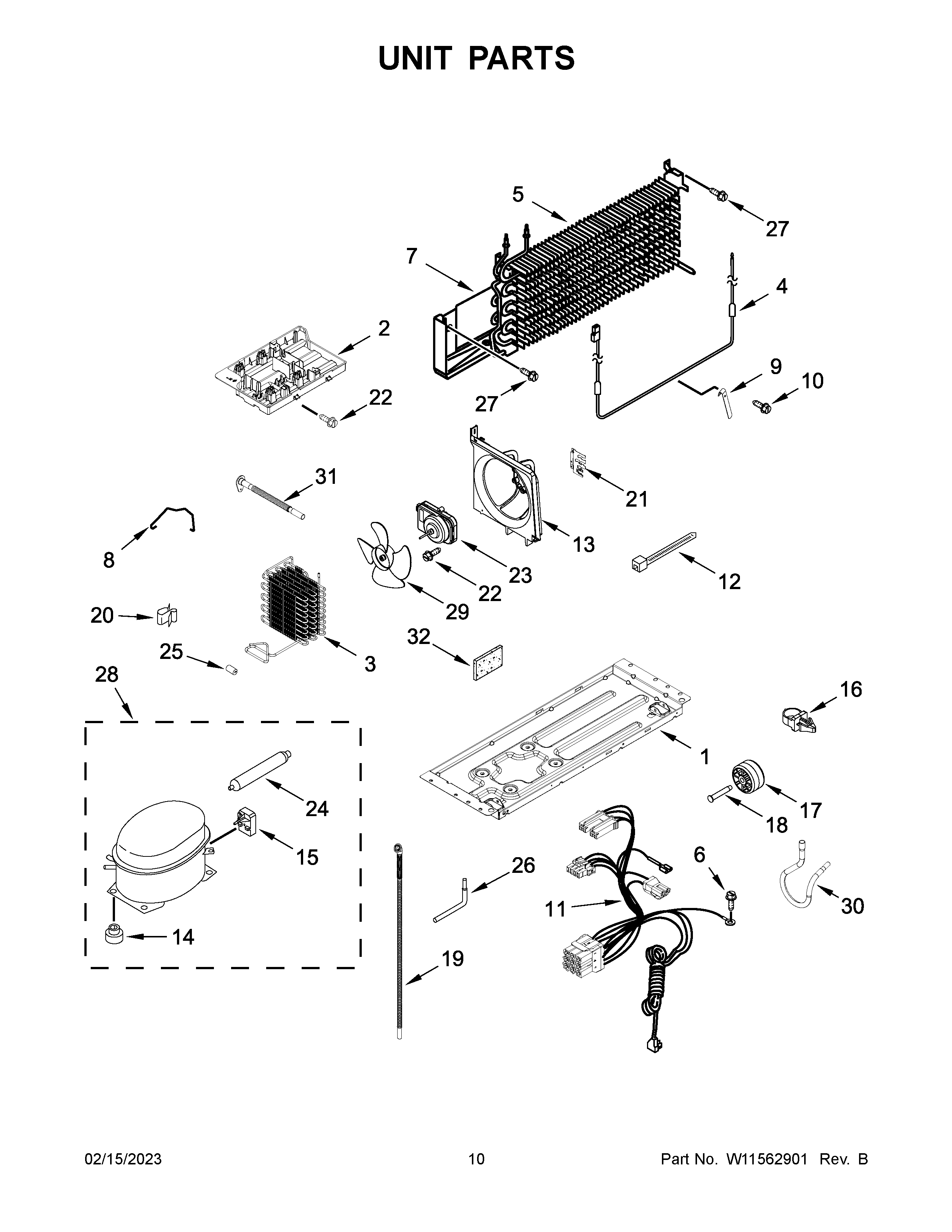 Whirlpool WRT318FZDW07 unit parts diagram