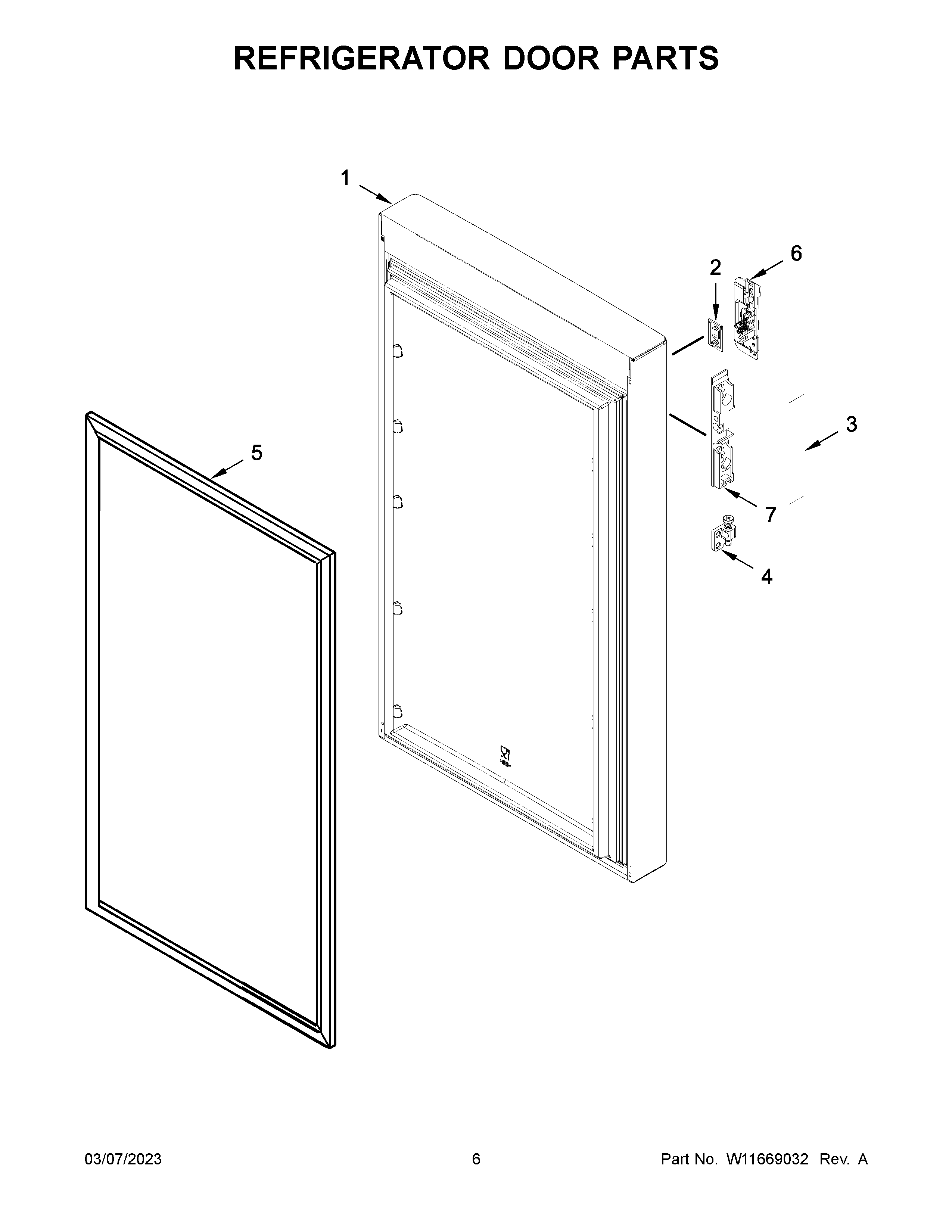 KitchenAid KBBX104EPA04 refrigerator door parts diagram