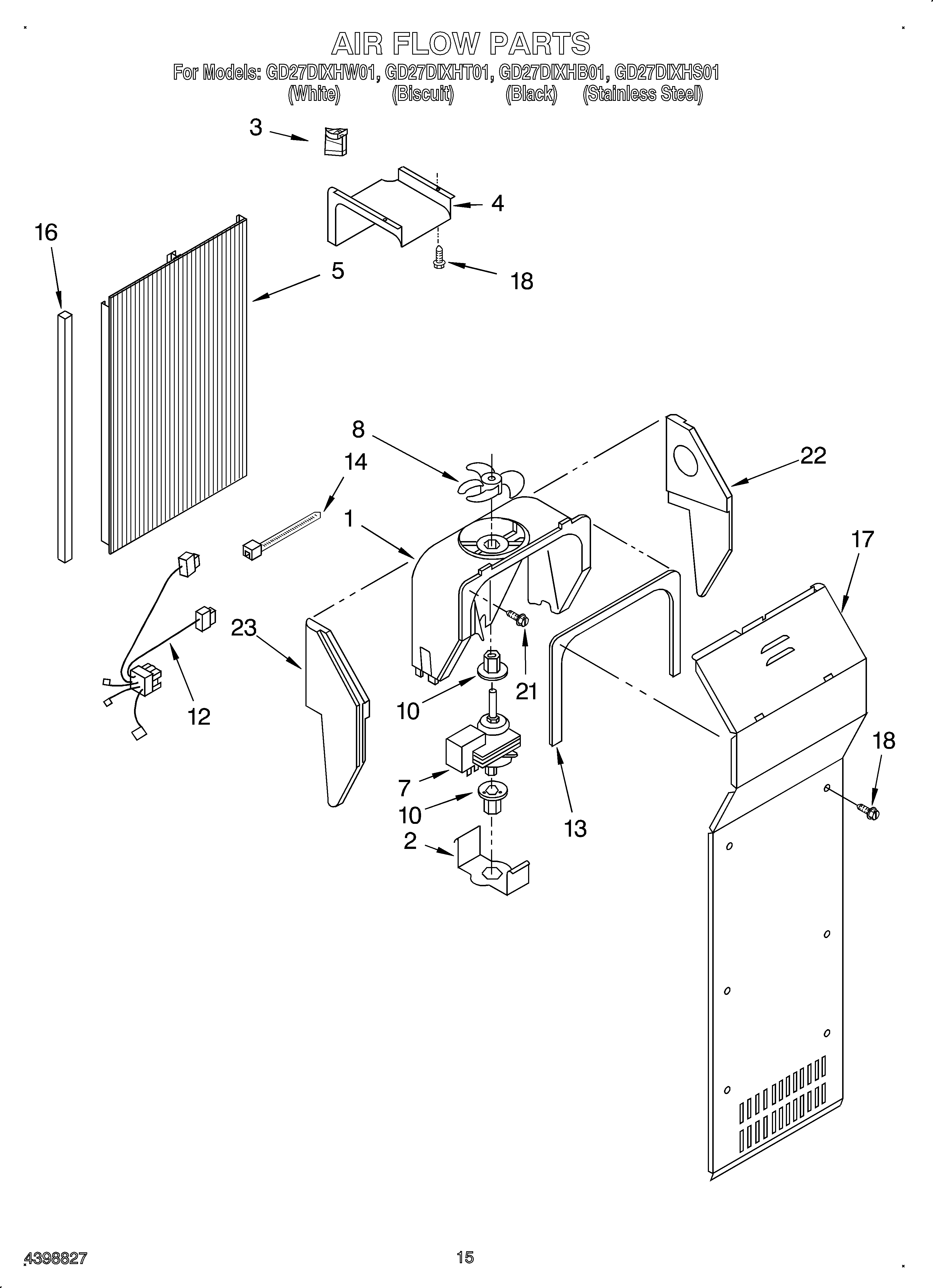 Whirlpool OEM2-GD27DIXHS01 air flow diagram