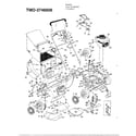 MTD 122-836R088 4.5hp 21" rotary mower diagram