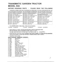 MTD 14AJ844H401 46" garden tracto-con`t on card 36 diagram