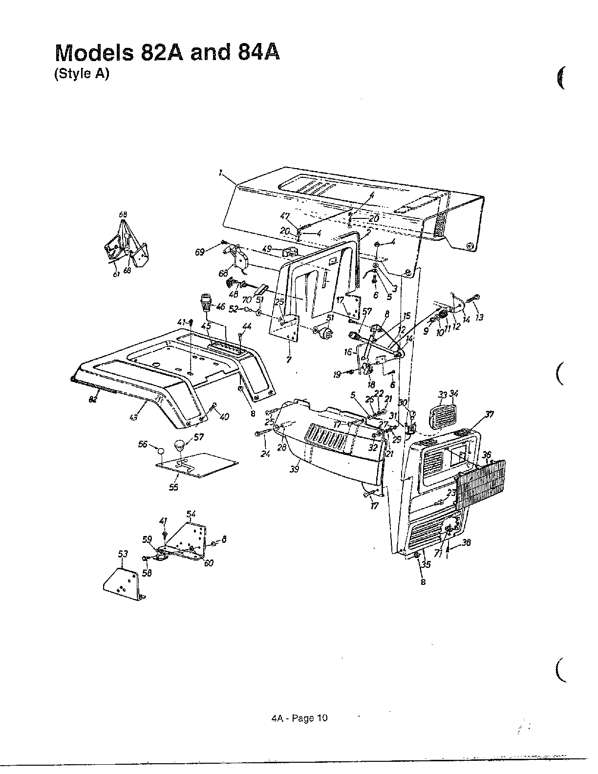 MTD 840 THRU 849 garden tractor/style a diagram