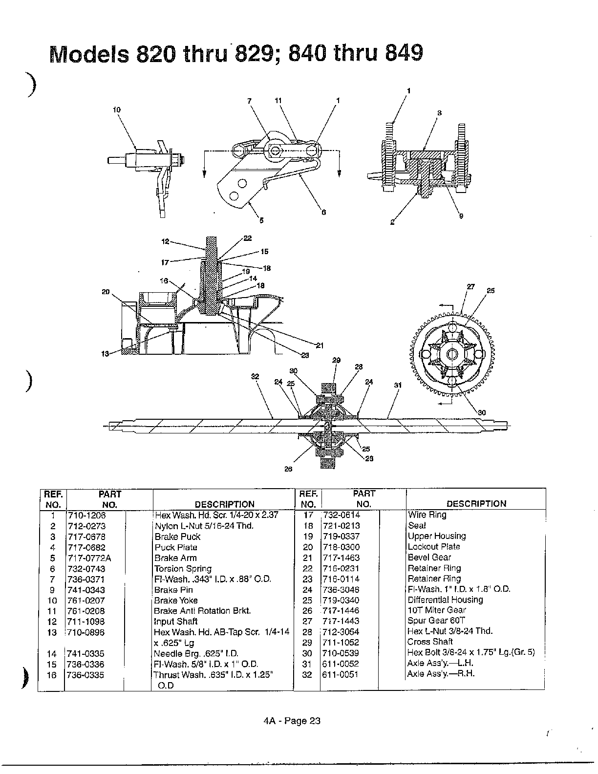 MTD 840 THRU 849 garden tractor page 3 diagram