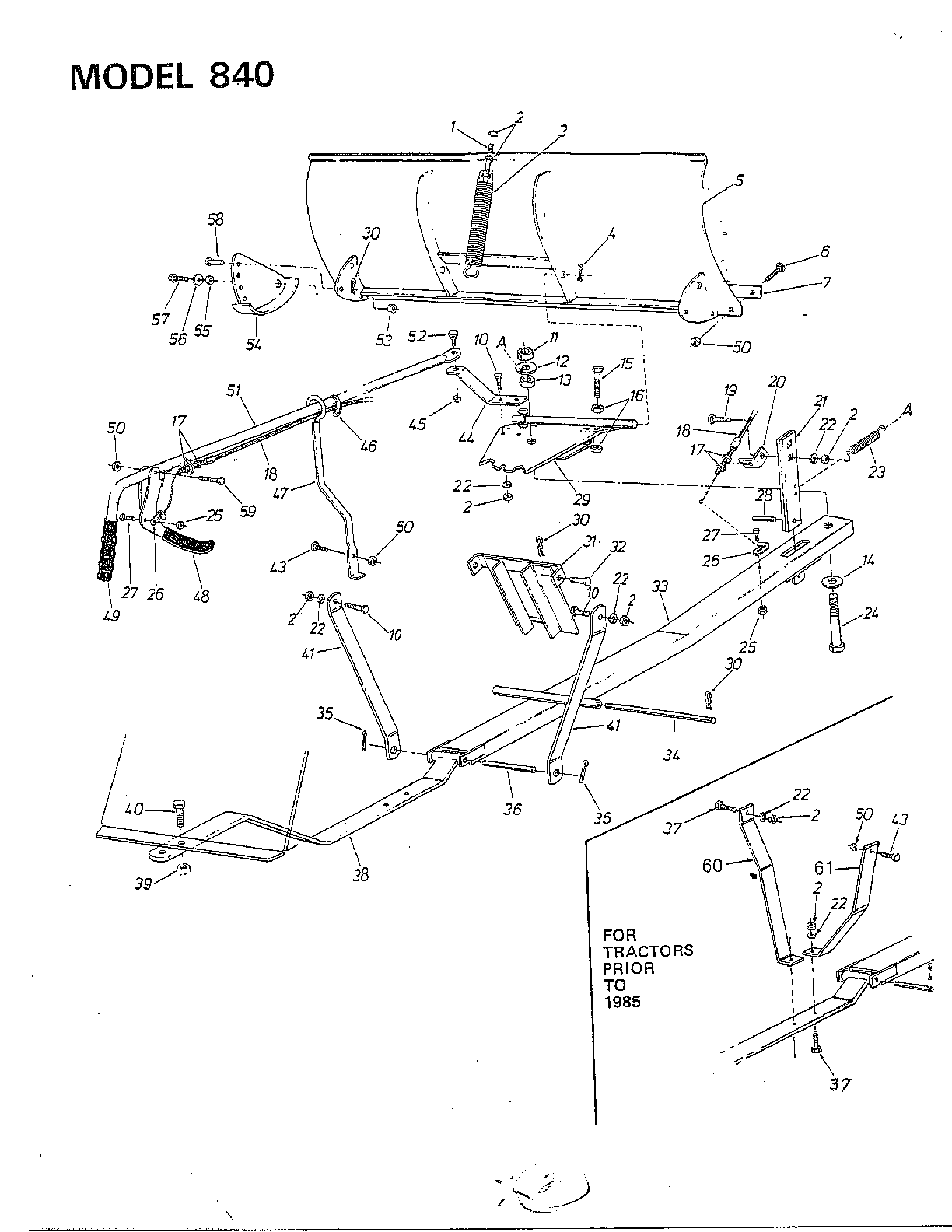 MTD 190-840-000 48" snow blade page 2 diagram