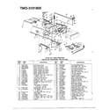 MTD 3101805 18hp 42" lawn tractor diagram