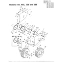 MTD 318-450-000 snowthrower/wheel chart diagram