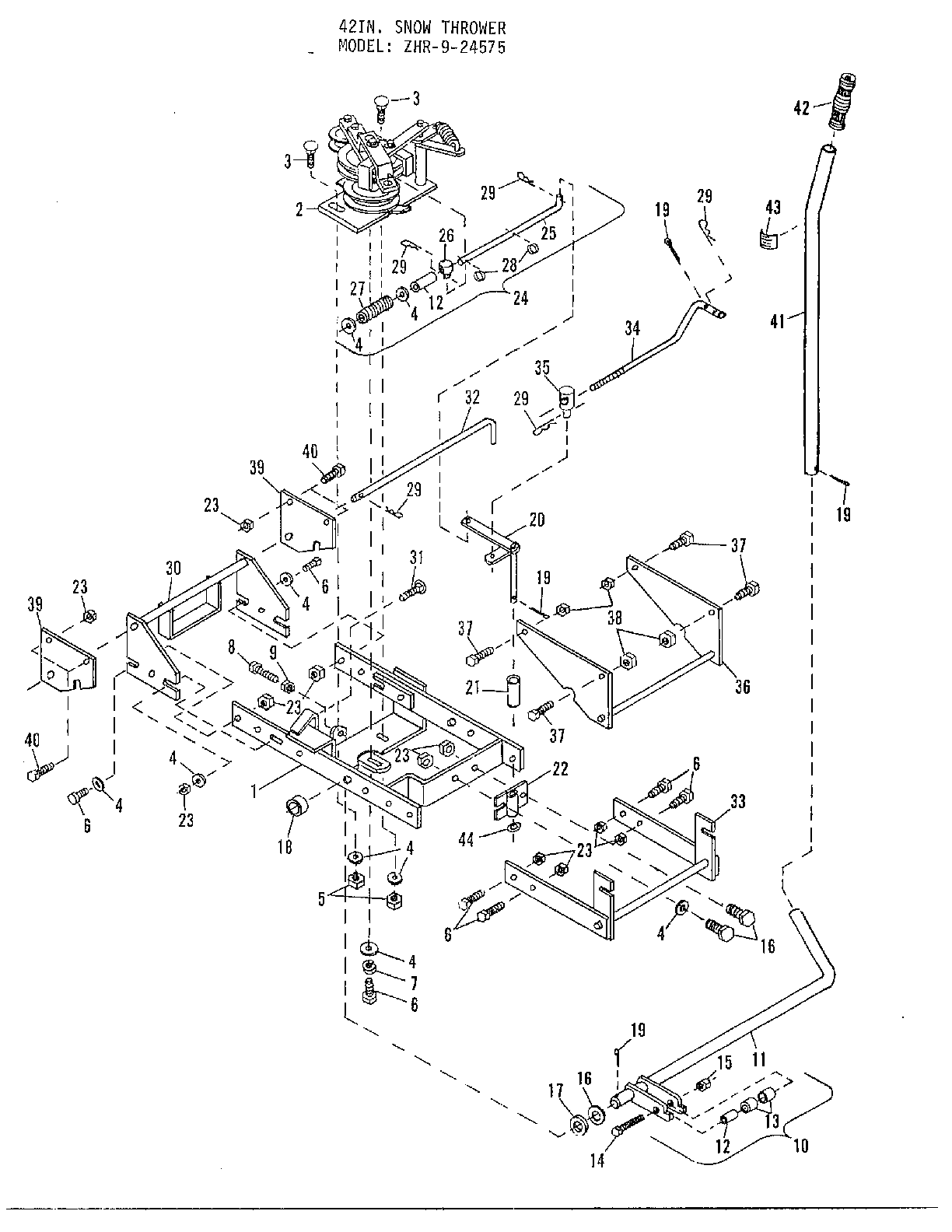 Cub Cadet 33847 42" snow thrower page 5 diagram