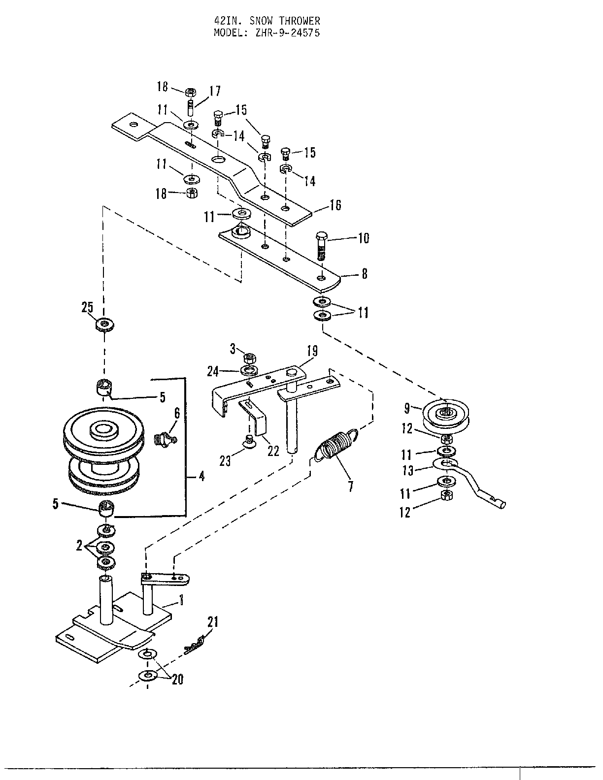 Cub Cadet 33847 42" snow thrower page 7 diagram